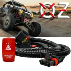 Pulse Power Bus Bar Plug Wire Harness With Emergency Lights On/Off Red Rocker Switch Compatible With 2024 Polaris XPEDITION XP ADV -Oz 032 1 57567.1696713460