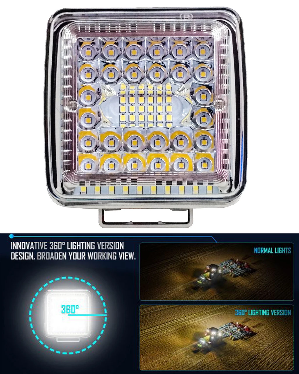 White 4" High Output 360° Osram LED Work Lights Driving Offroad Truck Marine Boat Trailer SUV ATV Combo Beam 12 - 32 Volts 5 White 4" High Output 360° Osram LED Work Lights Driving Offroad Truck Marine Boat Trailer SUV ATV Combo Beam 12 - 32 Volts - Image 5