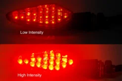 Motorcycle Turn Signal Red LED Light Rear Dual Intensity Smoke Lens 12 Volts Universal Blinker -Oz 10 44929.1505243715