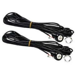 5/8 Inch Round 22mm Black Bolt Beam High Intensity Red LED With 20ft. AWG #26 Wire -Oz 10b 51282.1686442035