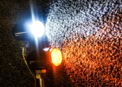 White Amber Dual LED High Output Running Light Turn Signal Fog Offroad Street Harley Touring Cruiser -Oz 11 11682.1546043091