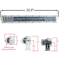 22" White OZ-USA® 4D Series Marine-Grade LED Light Bar Spot Flood Combo Beam Plug And Play Harness For Off-road Truck Fishing Vessels Boat RV 13 22" White OZ-USA® 4D Series Marine-Grade LED Light Bar Spot Flood Combo Beam Plug And Play Harness For Off-road Truck Fishing Vessels Boat RV -Oz 11 13498.1637446439