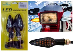 Motorcycle White Amber LED Running Light Turn Signal Dual Intensity Smoke Lens 12 Volts Universal Blinker