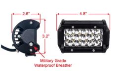 1 Pair 5" Magnet Base Mount LED Driving Light With Lighter Plug Adapter Wire Harness Kit For Off-road Truck RV 12V -Oz 12 28616.1654120610
