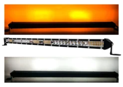 M-Series 20" White Amber Dual Ultra Slim High Output Color Changing Osram LED Light Bar Single Row Spot Flood Combo Beam Off Road Truck Trailer ATV Marine Boat RV 12 - 30 Volts -Oz 13 06291.1548896864
