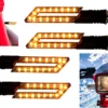 4x Naked Turn Signal LED Front & Rear Dual Sport Motorcycle Dirt Bike Light Street Fighter ZL