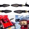 2 Pair Motorcycle Front & Rear Turn Signal Amber LED Light Dual Intensity Smoke Lens 12 Volts Universal Blinker