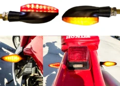 Front & Rear White Red Amber Dual Color LED Running Light Turn Signal Smoke Lens 12 Volts Motorcycle Universal Blinker -Oz 14 52141.1558485172