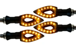 4x Arrow Turn Signal LED Dual Sport Motorcycle Dirt Bike Light Street Fighter Zl