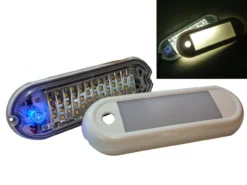 7" LED Dome Light Dimmer Fixture Marine RV Motorhome Camper Utility Van 12v 24v Semi Truck Travel Trailer Boat Aircraft Overland Interior Exterior Porch Cabinet Waterproof