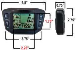 GPS Speedometer Voltmeter Temperature Gauge With Suction Cup Mount 12v-24v -Oz 16B 65707.1652374623