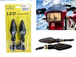 Motorcycle Turn Signal Amber LED Light Dual Intensity Smoke Lens 12 Volts Universal Blinker -Oz 16 08844.1505248285