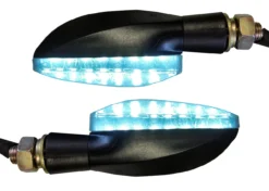 Motorcycle White Amber LED Running Light Turn Signal Dual Intensity Smoke Lens 12 Volts Universal Blinker -Oz 16 10779.1538031991