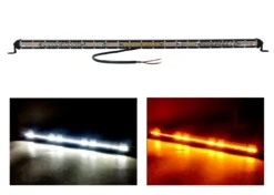 M-Series 30" White Amber Dual Ultra Slim High Output Color Changing Osram LED Light Bar Single Row Spot Flood Combo Beam Off Road Truck Trailer ATV Marine Boat RV 12 - 30 Volts Thin