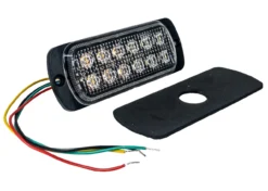 Amber 12- LED Surface Mount 19-Flashing Pattern Warning Strobe Light Flasher Emergency Vehicle Tow Truck Trailer Van Construction Heavy Equipment 12v 24v -Oz 17 02885.1569961142