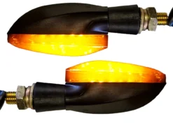 Motorcycle White Amber LED Running Light Turn Signal Dual Intensity Smoke Lens 12 Volts Universal Blinker -Oz 17 15043.1538031991