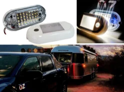 5" LED Dome Light Dimmer 3-Way Touch Sensor Lighting Fixture Marine RV Motorhome Camper Utility Van 12v 24v Semi Truck Travel Trailer Boat Aircraft Overland Interior Exterior Porch Cabinet Waterproof