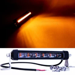 7" Amber LED Rear Chase Light With Power Bus Bar Plug Wire Harness Kit Compatible With Pulse Power Busbar Polaris RZR Pro Ranger Crew XP 2018-2023 -Oz 1A 74567.1678838596