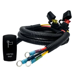 6' Power Busbar Distribution Block Wire Harness With On/Off Rocker Switch For Whip Lights Compatible With 2018-2023 Can-Am Maverick X3 Max RS Turbo RR Sport Trail Defender -Oz 1B 09701.1681422028