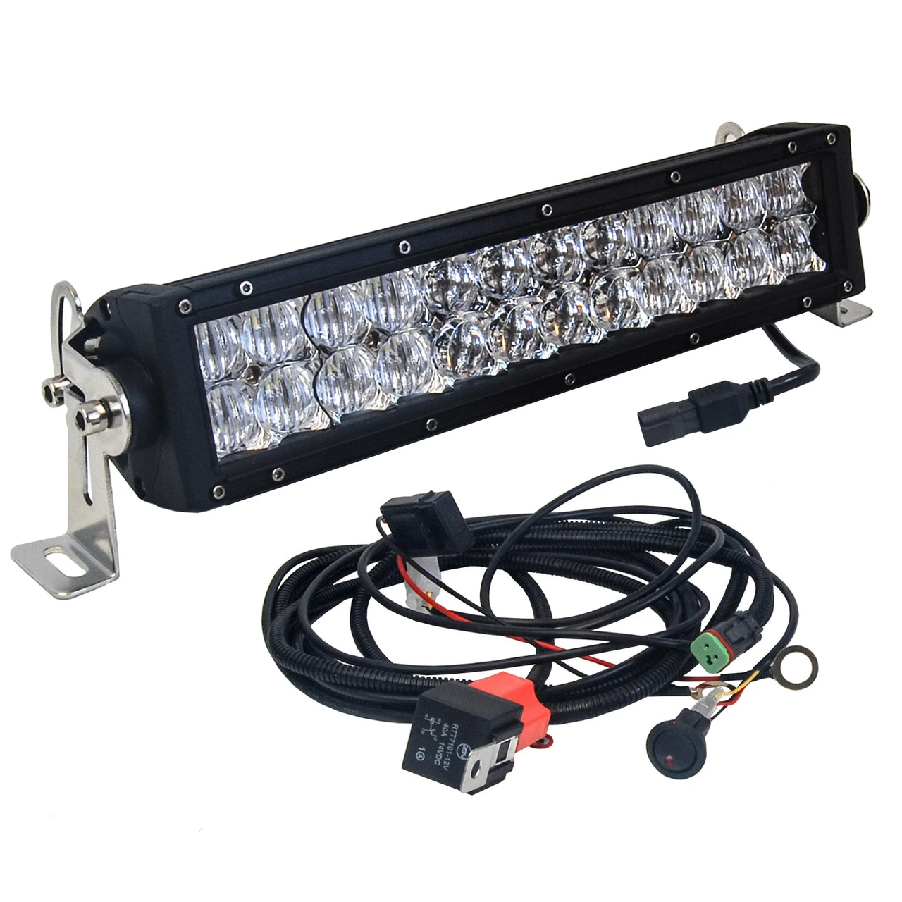 14" OZ-USA® 4D Optic Lens 72W LED Lightbar Combo Beam Plug And Play Harness For Off-road 4x4 Truck UTV 12V-24V 2 14" OZ-USA® 4D Optic Lens 72W LED Lightbar Combo Beam Plug And Play Harness For Off-road 4x4 Truck UTV 12V-24V - Image 2