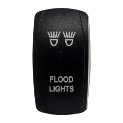 Flood Light OZ-USA® On/Off Rocker Switch 5-Pin SPST Laser-Etch Blue LED For Truck SUV UTV Polaris RZR XP Can-Am RV