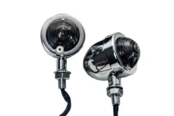 Panhead Smoke Chrome OZ-USA® Turn Signal Universal Cruiser Chopper Custom Bobber Cafe Racer Xl -Oz 1 33080.1634861353