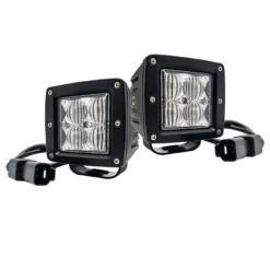 4D Series OZ-USA® 3" Pod High Intensity LED Ditch Lights Flood Beam Pattern Plug And Play Wire Harness Offroad -Oz 1 34731.1621378784