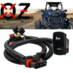 Power Bus Bar Plug Wire Kit With Momentary On/Off Rocker Switch For HORN Compatible With Polaris Pulse Power Busbar RZR Pro Ranger Crew XP 2018-2023