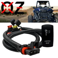 Pulse Power Bus Bar Plug Whip On/Off Rocker Switch Wire Kit Compatible With Polaris RZR Pro Ranger Crew XP 2018-2023