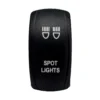 SPOT Light On/Off Rocker Switch 5-Pin SPST OZ-USA® Laser Etch Blue LED Backlit Truck SUV Offroad Rzr Polaris RV UTV