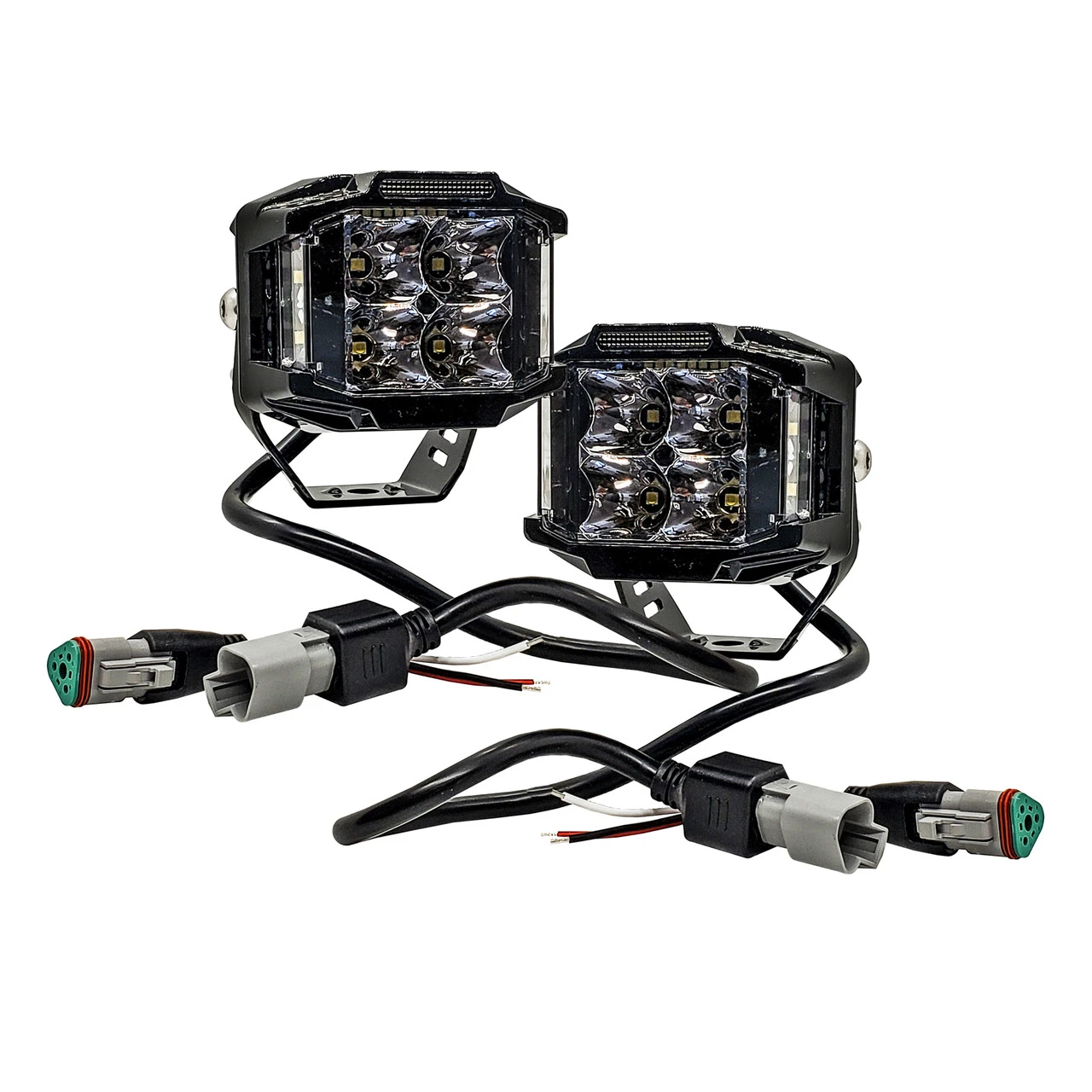 4" Pillar Mount 75W Side Emitting LED Lights 180° Beam Pattern With Pulse Power Busbar Wire Kit Red Rocker Switch For Polaris XPEDITION RZR Turbo Pro Crew Ranger XP 2018-2024 3 4" Pillar Mount 75W Side Emitting LED Lights 180° Beam Pattern With Pulse Power Busbar Wire Kit Red Rocker Switch For Polaris XPEDITION RZR Turbo Pro Crew Ranger XP 2018-2024 - Image 3