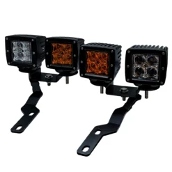 A-Pillar Mount Kit Double POD White And Amber LED Fog Lights Harness Brackets For 2016-2021 Toyota Tacoma -Oz 1 73207.1650500349