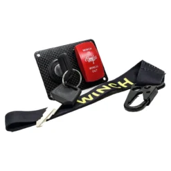 Carbon Fiber Switch Panel Keyed Shut-Off Locking Winch In/Out Rocker Red -Oz 1 81895.1695251751