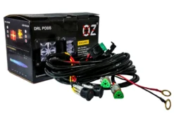 DRL POD 3" Rear 20W High Intensity White LED Light + Red Low Intensity Reverse Back-up Light With Wiring Harness Kit For Off Road Trucks Motorcycles Heavy Equipment Vehicles 12V 24V -Oz 24 30632.1508505777