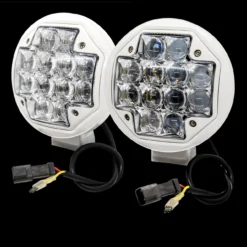 White 5" LED Spot Beam Fog Light 12v 24v RV Marine Boat Docking Off Highway Road Truck 4x4