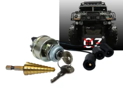 Ignition Starter Switch Military Plug 4-Position ACC/OFF/ON/START For Humvee M998 HMMWV 24V