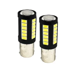 Set Of 2 White LED 1156 Bulb Base 33-SMD Error Free LED Lamp With Projector Lens For RV Camper Boat Truck Trailer Dome Light Reverse Lights Turn Signals12V -Oz 2 26795.1609286799