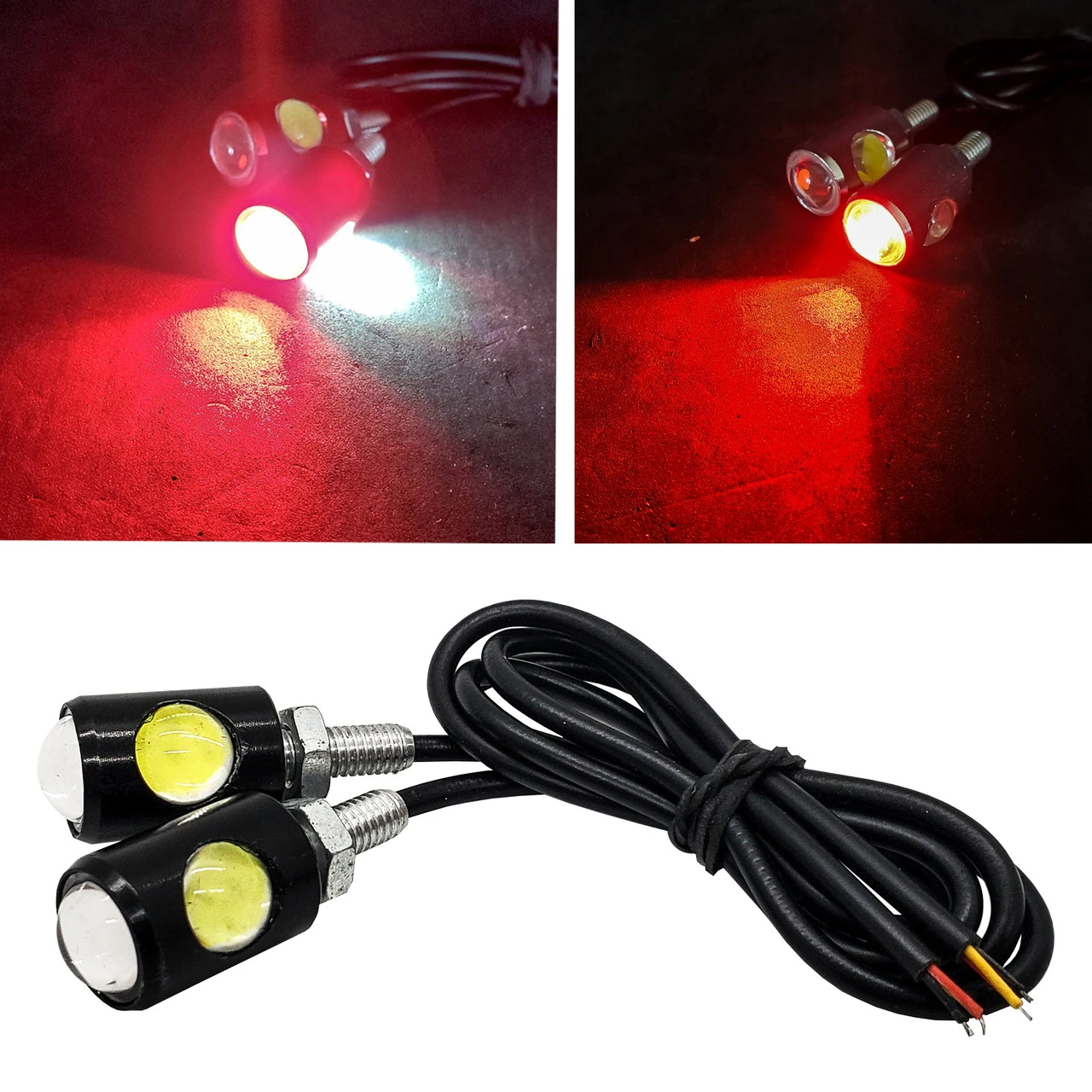Black Dual LED Tag Lights License Plate Bolts OZ-USA® Xenon White Red LED For Motorcycle ATV Car 4x4 Offroad Trucks 1 Black Dual LED Tag Lights License Plate Bolts OZ-USA® Xenon White Red LED For Motorcycle ATV Car 4x4 Offroad Trucks