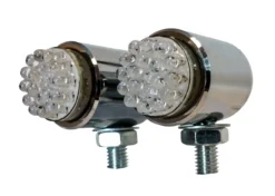 Chrome Running Light OZ-USA® Amber LED Turn Signal Harley Sportster Xl 1200 Fx Road Glide King Led Custom -Oz 2 28282.1509102086