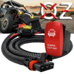 Bumper Light Bar On/Off Red Rocker Switch With Power Busbar Plug Harness Compatible With Polaris Pulse Power Busbar RZR Pro Ranger Crew XP 2018-2023 -Oz 2 49391.1697302677