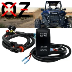 10ft. Power Bus Bar Plug Wire Harness Kit For LED Pod Lights Compatible With Pulse Power Busbar Polaris RZR Pro Ranger Crew XP 2018-2023 -Oz 2 53532.1683317452