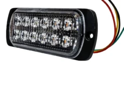 White Amber Dual Row 12-LED Surface Mount Warning Strobe Light Flasher Emergency Vehicle Tow Truck Trailer Van Construction Heavy Equipment 12v 24v -Oz 2 53807.1548197473