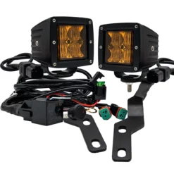 A-Pillar Mount Kit Amber POD LED Fog Lights Harness Brackets For 2016-2020 Toyota Tacoma