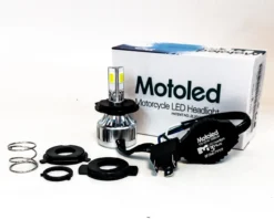 Motorcycle ATV Headlight Kit H4 HB2 9003 Hi/Lo 3-Sided Dual Beam LED Bulb 6000K Harley Kawasaki Yamaha 12 Volts -Oz 2 62389.1527150769