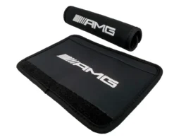 AMG Logo Black Neoprene Automotive Seat Belt Covers Safety Shoulder Pad Travel Bag Straps 9 AMG Logo Black Neoprene Automotive Seat Belt Covers Safety Shoulder Pad Travel Bag Straps -Oz 2 64248.1562438455