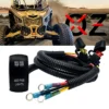 6' Power Busbar Distribution Block Wire Harness With On/Off Rocker Switch For LED Pod Lights Compatible With 2018-2023 Can-Am Maverick X3 Max RS Turbo RR Sport Trail Defender