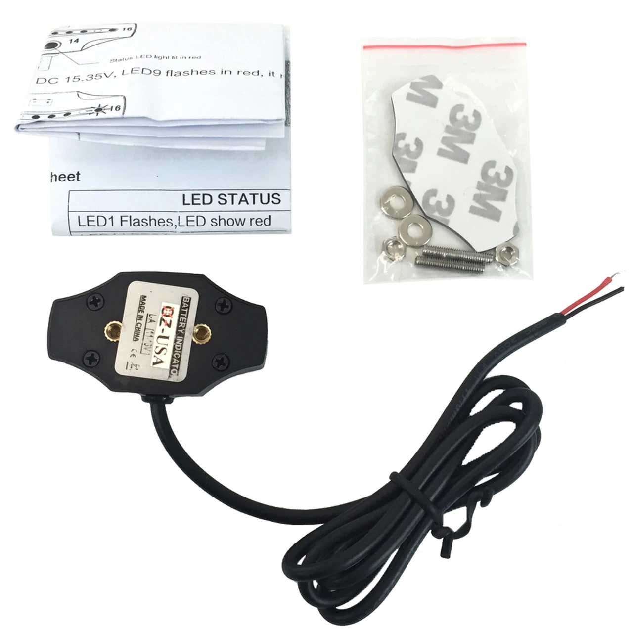 Battery Gauge Meter Indicator 12v Motorcycle ATV 12 Volt Camper Golf Cart RV UTV 4x4 Truck 2 Battery Gauge Meter Indicator 12v Motorcycle ATV 12 Volt Camper Golf Cart RV UTV 4x4 Truck - Image 2