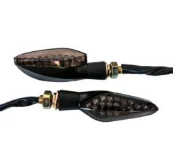 Motorcycle Turn Signal Red LED Light Rear Dual Intensity Smoke Lens 12 Volts Universal Blinker -Oz 2 98491.1503808829