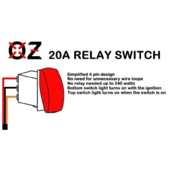 LED Lightbar On/Off Red Rocker Switch With Power Busbar Plug Harness Compatible With Polaris Pulse Power Busbar RZR Pro Ranger Crew XP 2018-2023 -Oz 2a 05847.1697067046