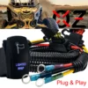 6' Power Busbar Distribution Block Wire Harness With On/Off Rocker Switch For Whip Lights Compatible With 2018-2023 Can-Am Maverick X3 Max RS Turbo RR Sport Trail Defender